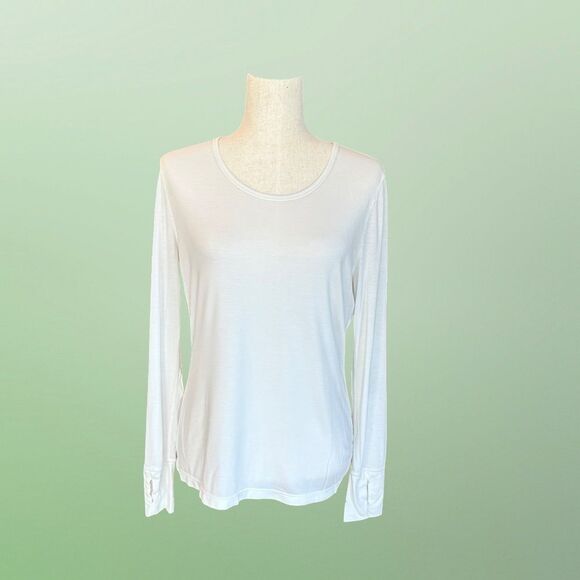 Modern Movement Lightweight Long Sleeve Tee Ivory/Cream Size Large - Picture 7 of 9